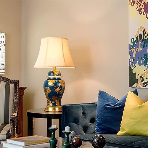 Miniatura 8 de BGGJJ Lamp for Desk Indoor Retro Ceramic Table Lamp Living Room Sofa Coffee Table Decorative Light Bedroom Desktop Bedside Table Lamp Desk Lamps for