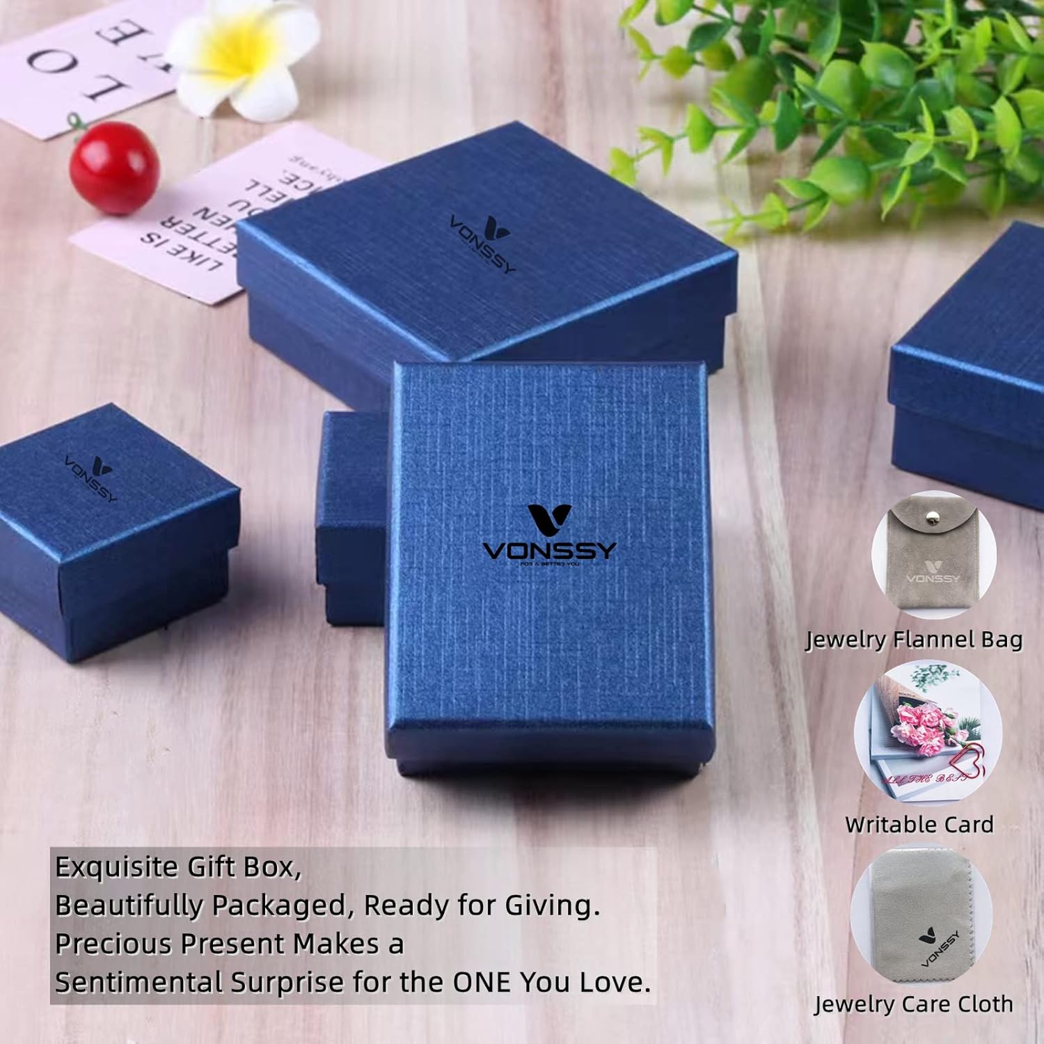 VONSSY Drop Dangle Zircon Earrings Boho Chandelier Rhinestone Crystal Gemstone Platinum Gold Plated Silver Post Jewelry Gift for Woman Girlfriend Mom Wife - Image 6