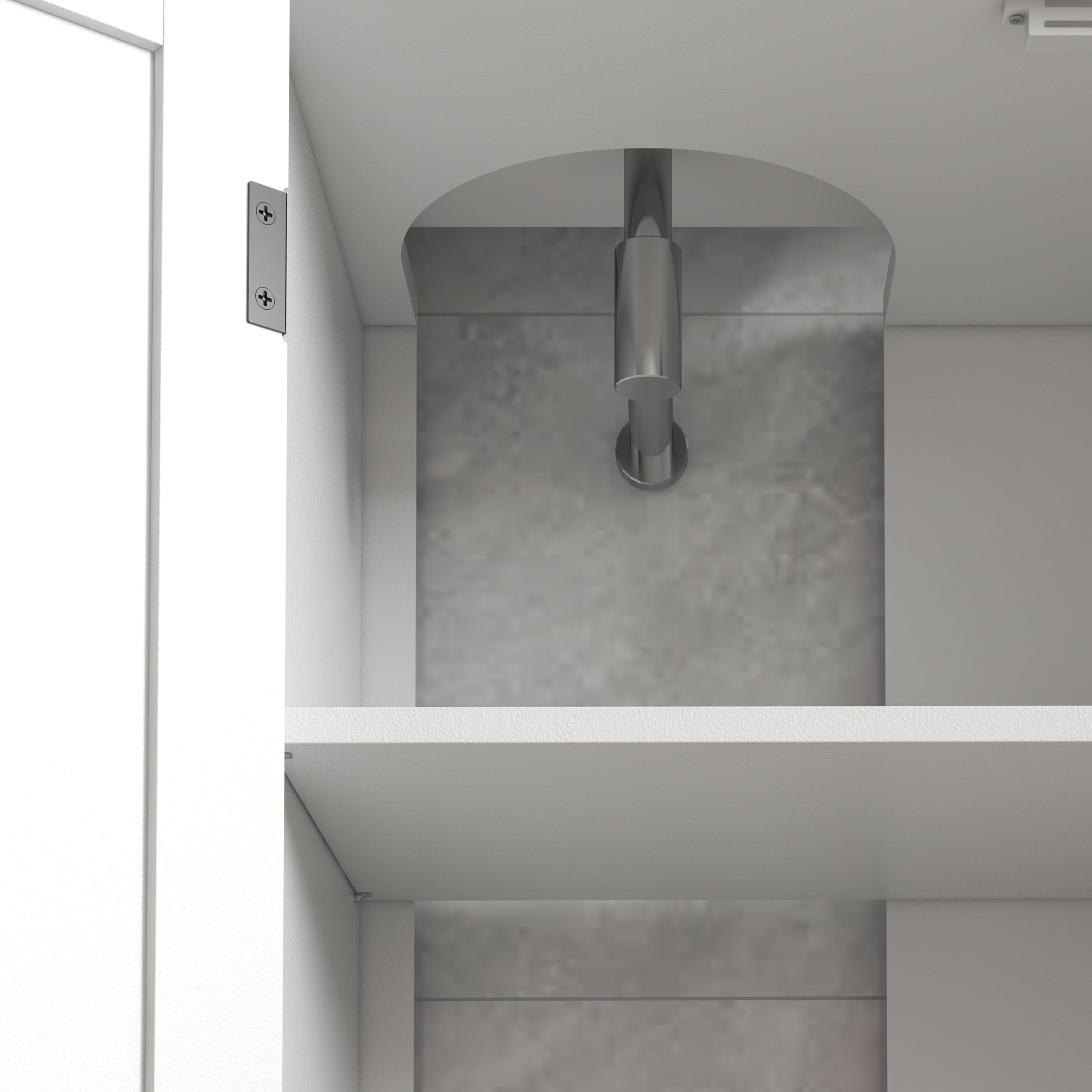 kleankin Mueble para Debajo del Lavabo Armario para Baño bajo Lavabo Moderno con Estantes Ajustables 2 Puertas y Antivuelco 90x30x60 cm Blanco