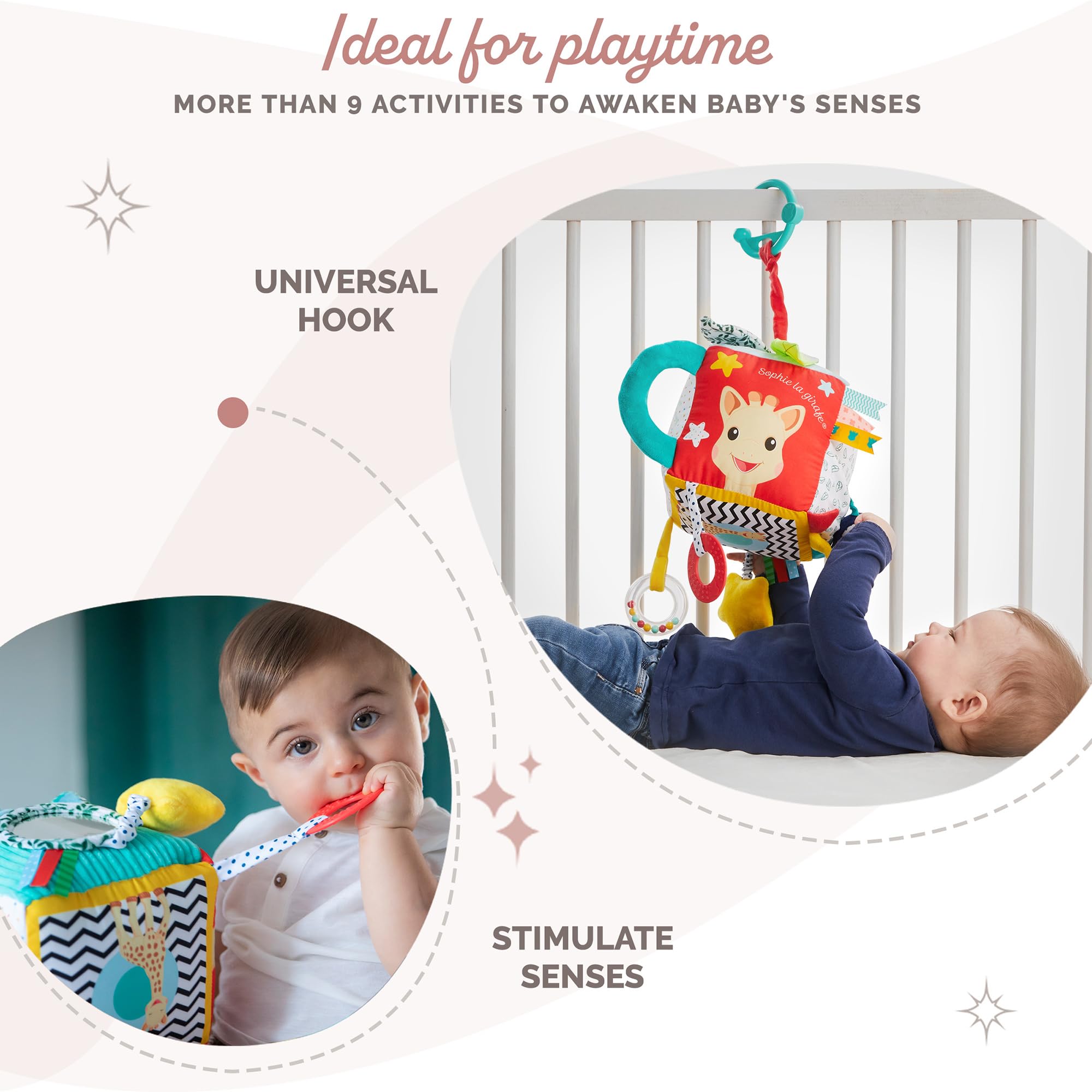 Sophie la Girafe Maxi Cube Sensoriel 9 Activités Dès la Naissance