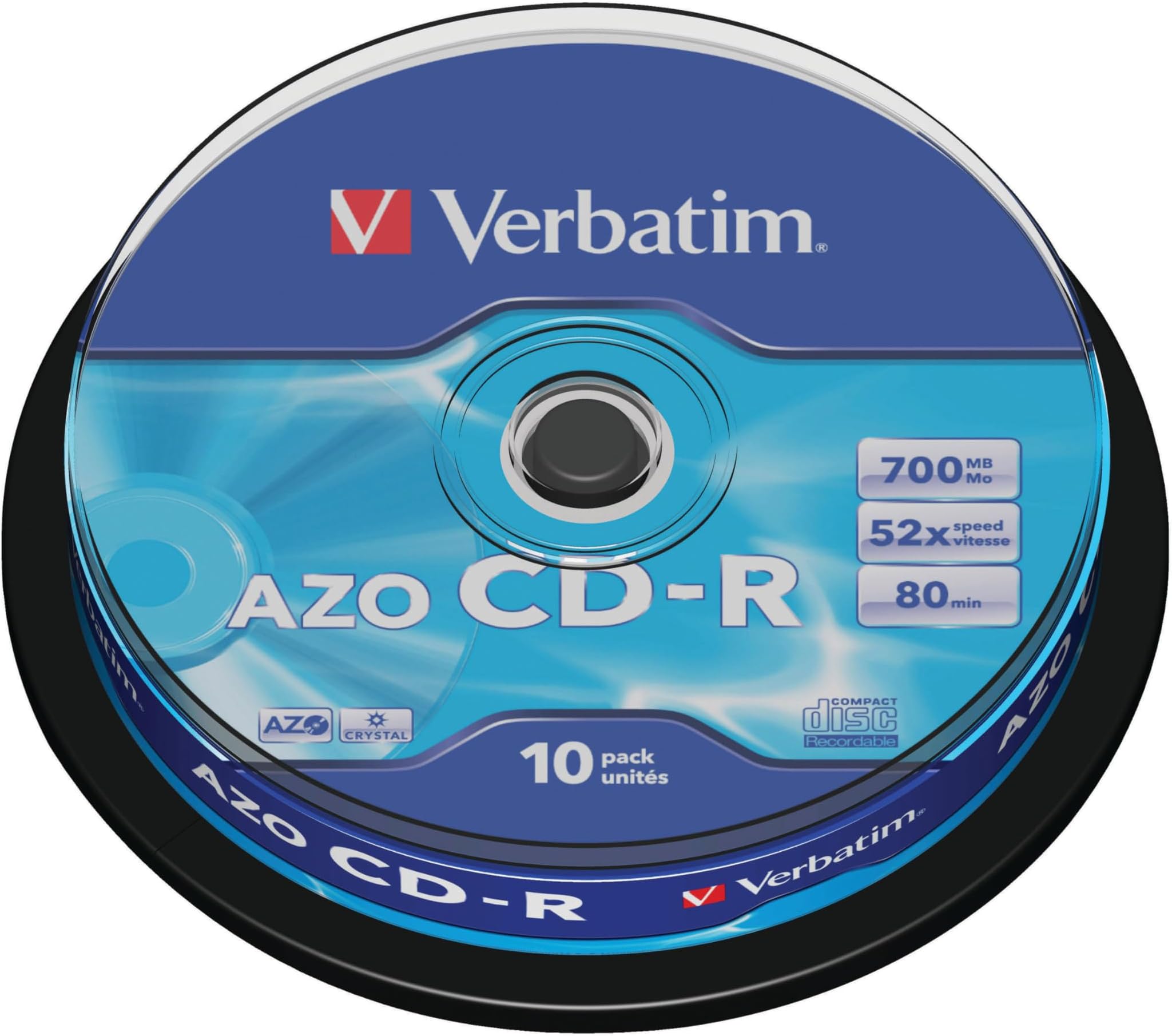 Verbatim CD-R Extra Protection 700 MB I 10er Pack Spindel I Oberfläche weiß I CD Rohlinge I 52-fache Brenngeschwindigkeit mit langer Lebensdauer & Extraschutz I leere CDs I Audio CD Rohling