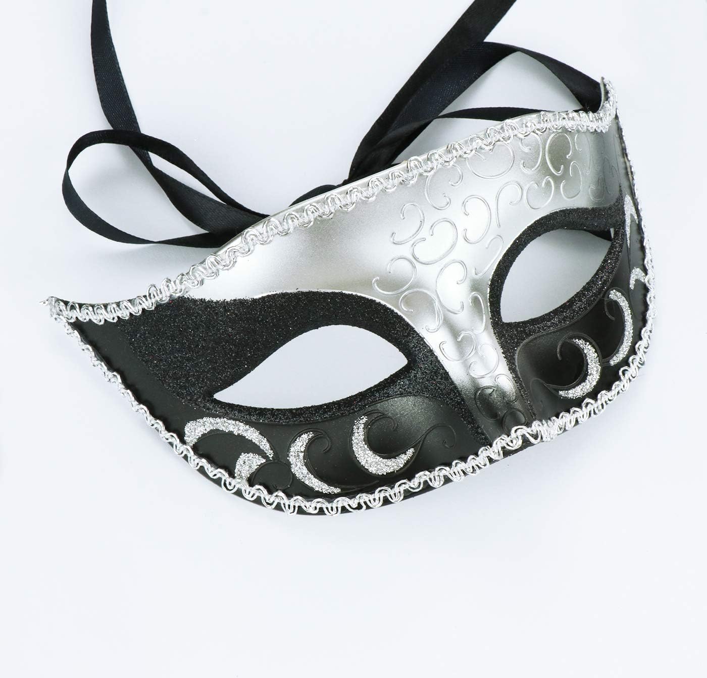 Coddsmz Couple Mask Half Venetian Masquerade Ball Mask Mardi Gras Mask Christmas Cosplay Costume Halloween Party Mask 2 Pack - Image 6