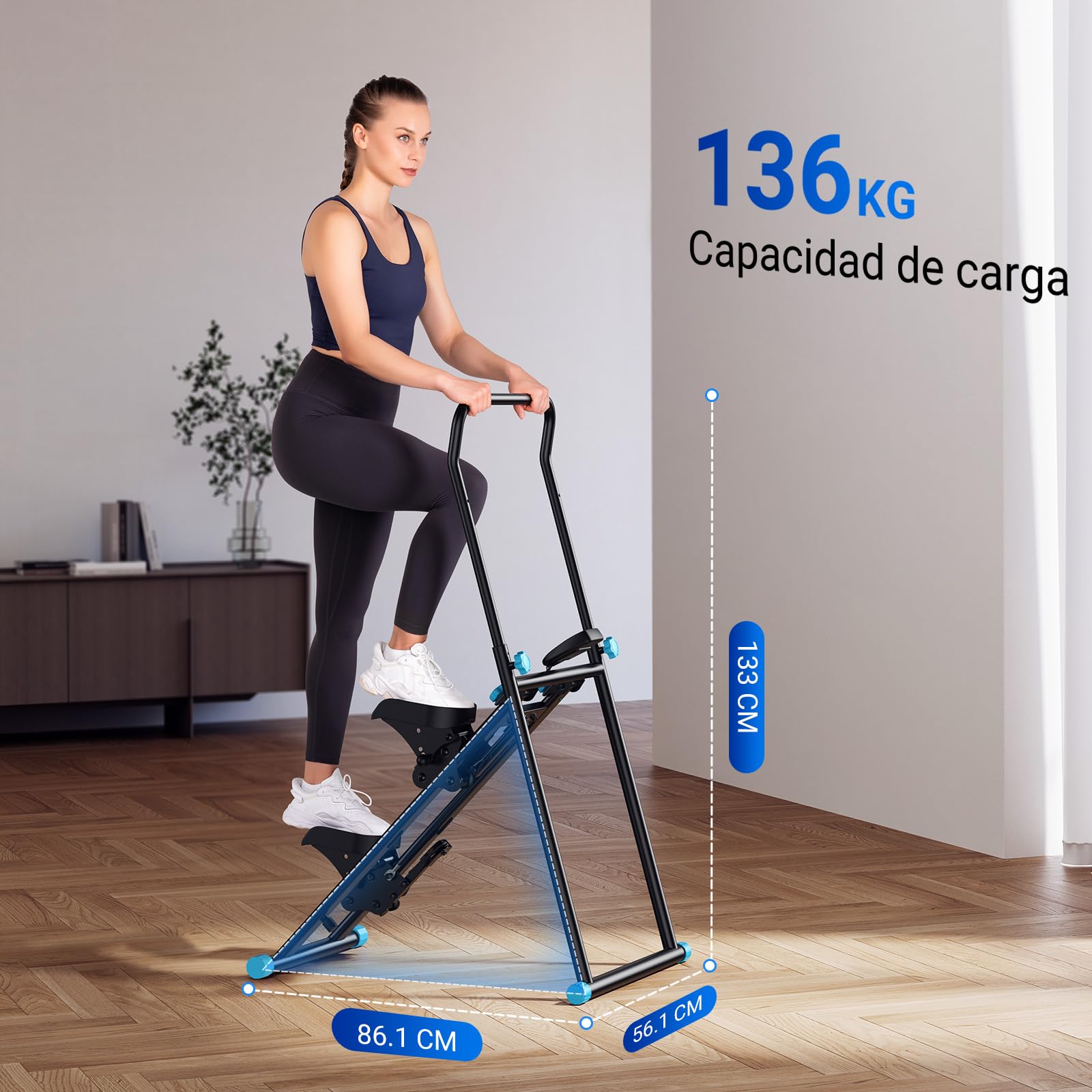 MERACH Stepper Fitness Casa,2025 Nuevo Stepper Deportivo,Maquina de Subir Escaleras,Aparato Compacto de Ejercicio Cardio para el Hogar con Pantalla LCD y 3 Alturas Ajustables
