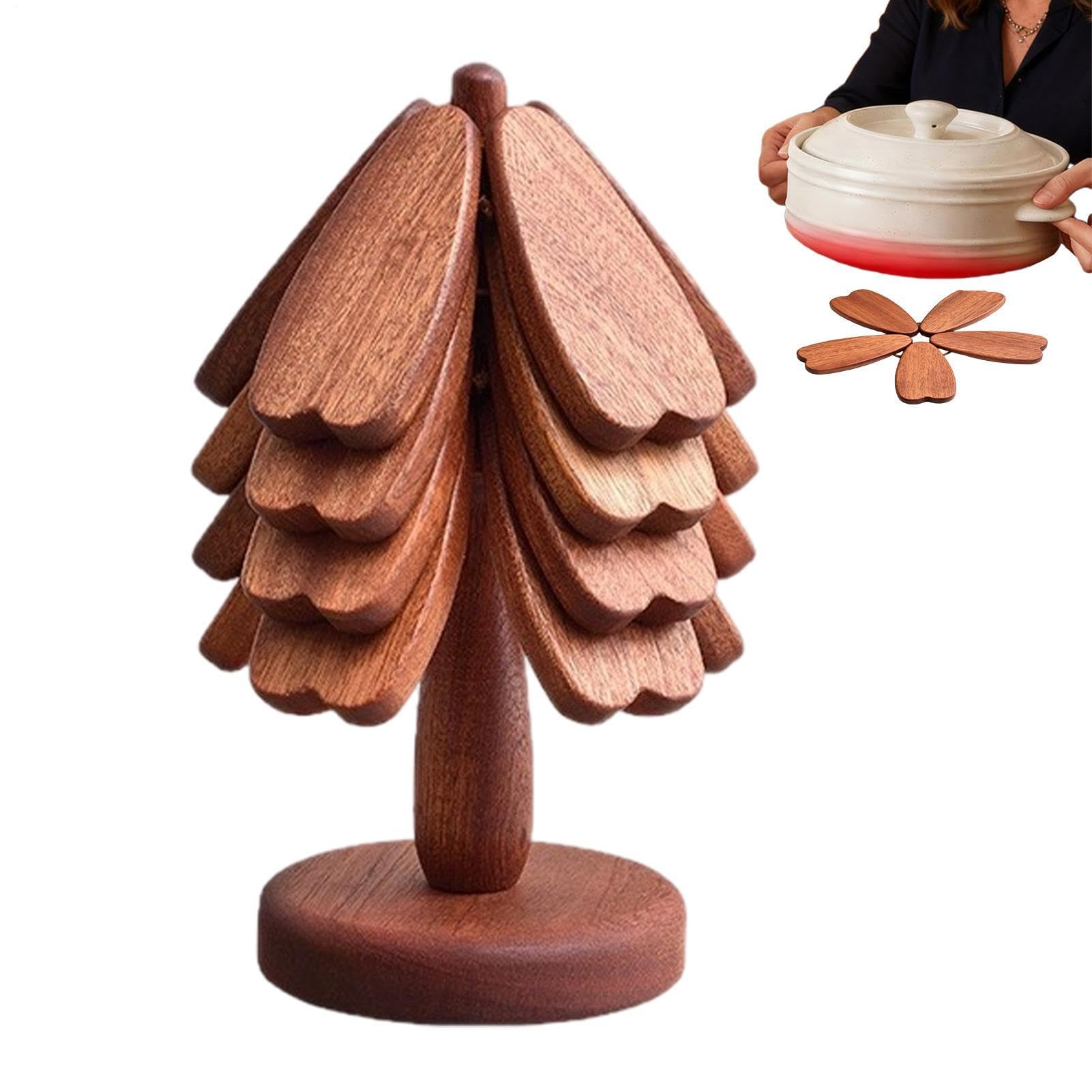 Dessous de plat en bois pour sapin de Noël