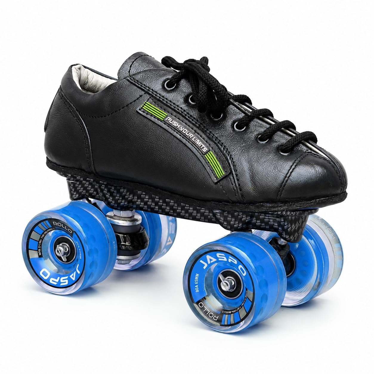 jaspo pro Hyper Furious high Speed Quad Shoe Skates for Professional and Intermediate Users. Fitted with Abec9 and 65mm SHR PU Wheels for All Age Groups Boys Girls-image-40