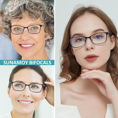 Miniatura 2 de Gafas de lectura bifocales para mujer, luz azul, lector de computadora, moda transparente, Cateye para mujer, gafas elegantes de diseñador
