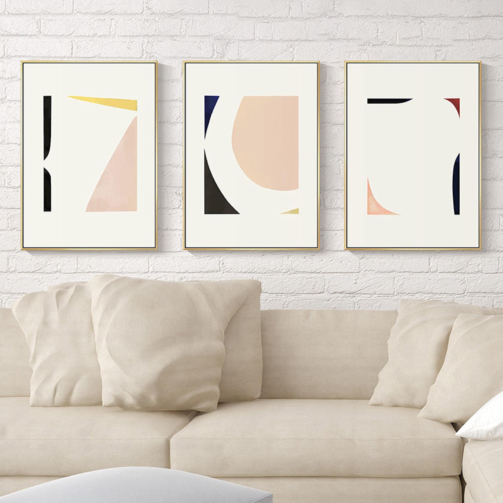 Cuadro abstracto de lienzo moderno para dormitorio de 50x70cm sin marco 8