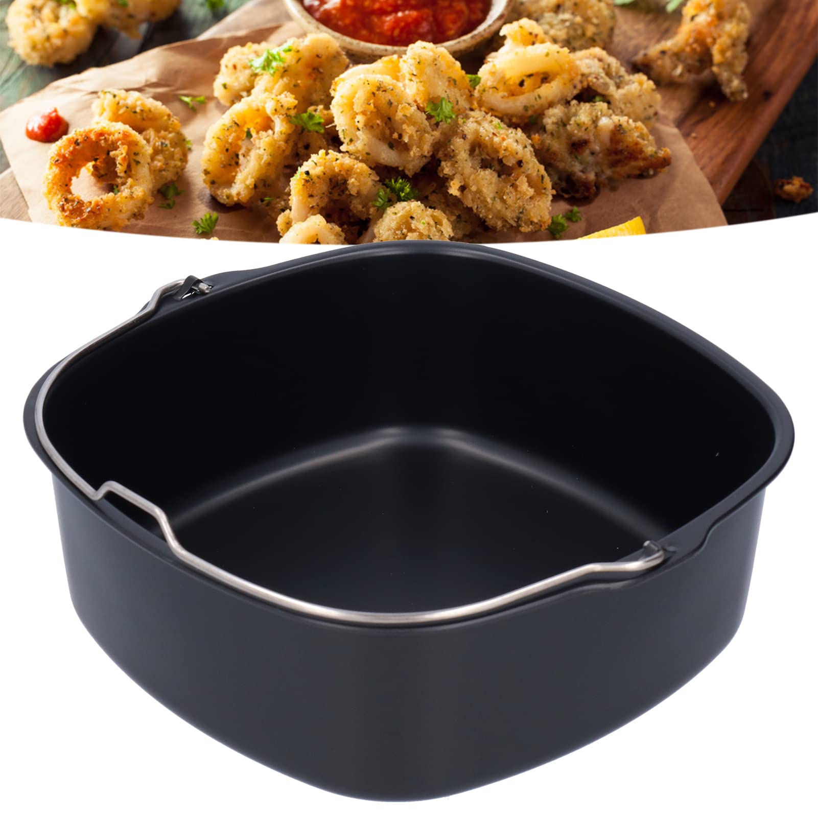 Moule à Gâteau en Fer, Moule à Gâteau carré de 7 à 18 Cm, Ustensiles de Cuisson, Poêle à Frire, Baril de Cuisson pour Airfryer HD9925 HD9860 HD9905 01, Matériau Sûr de qualité