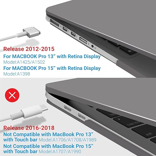 Miniatura 66 de iBenzer – 2 en 1 carcasa de plástico duro y cubierta de teclado para MacBook Pro Retina de 13"/15", Negro