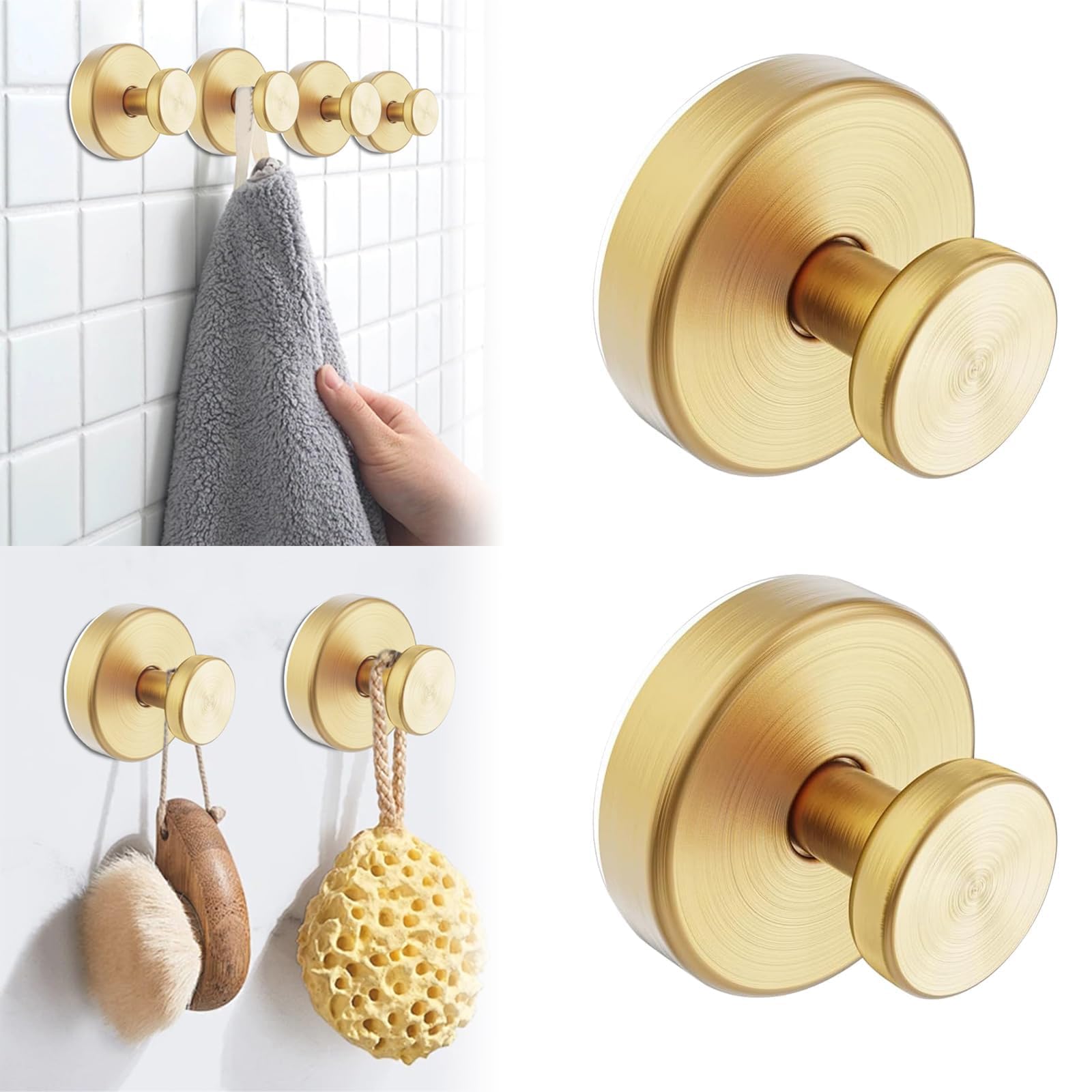 Xfopz 2 Pack Suction Cup Hooks for Wreaths on Glass, No Drill Suction Cup Hooks for Shower Hanging Towels, Suction Cup Wreath Hanger Holder for Glass Window Door Bathroom Mirrors (Golden)-image-20
