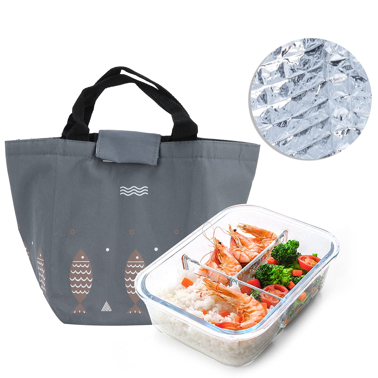 XOPOZON Sac Isotherme Repas 6L, Ensemble 5 Couverts De Camping, Sac à Déjeuner Imperméable Isolé