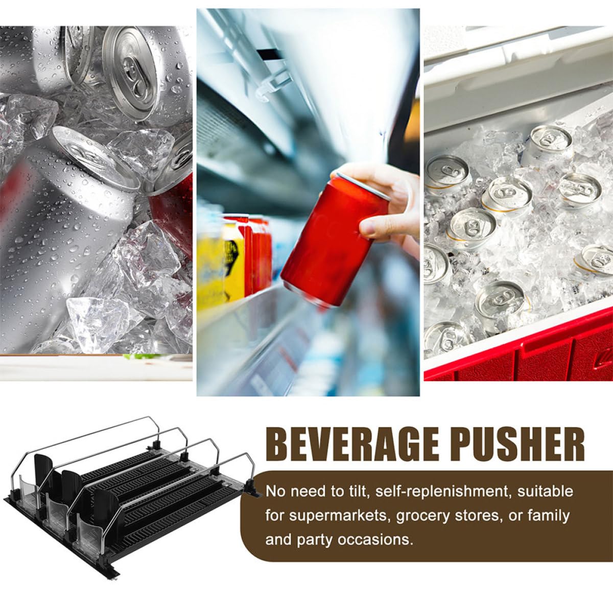 ABS Distributeur Automatique de Boissons Acier Inoxydable 3 Pièces