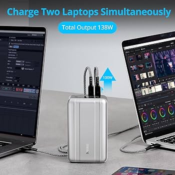 Zendure Power Bank, 100 W PD 26800 mAh, 1 adapter USB-A, 4