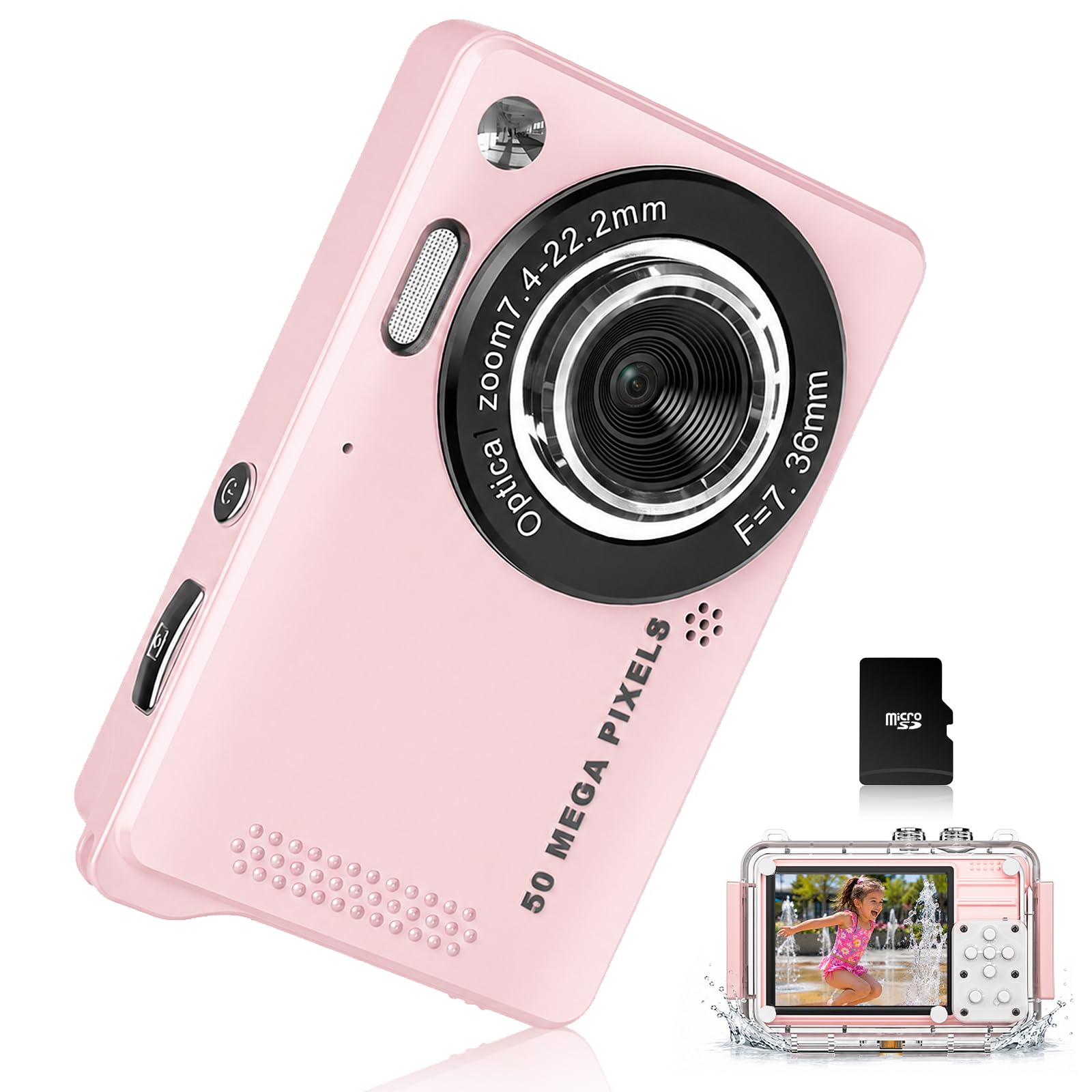 Digital Camera,4K Vlogging Underwater Camera,50MP Kids Camera Teens | Digital Camera with…
