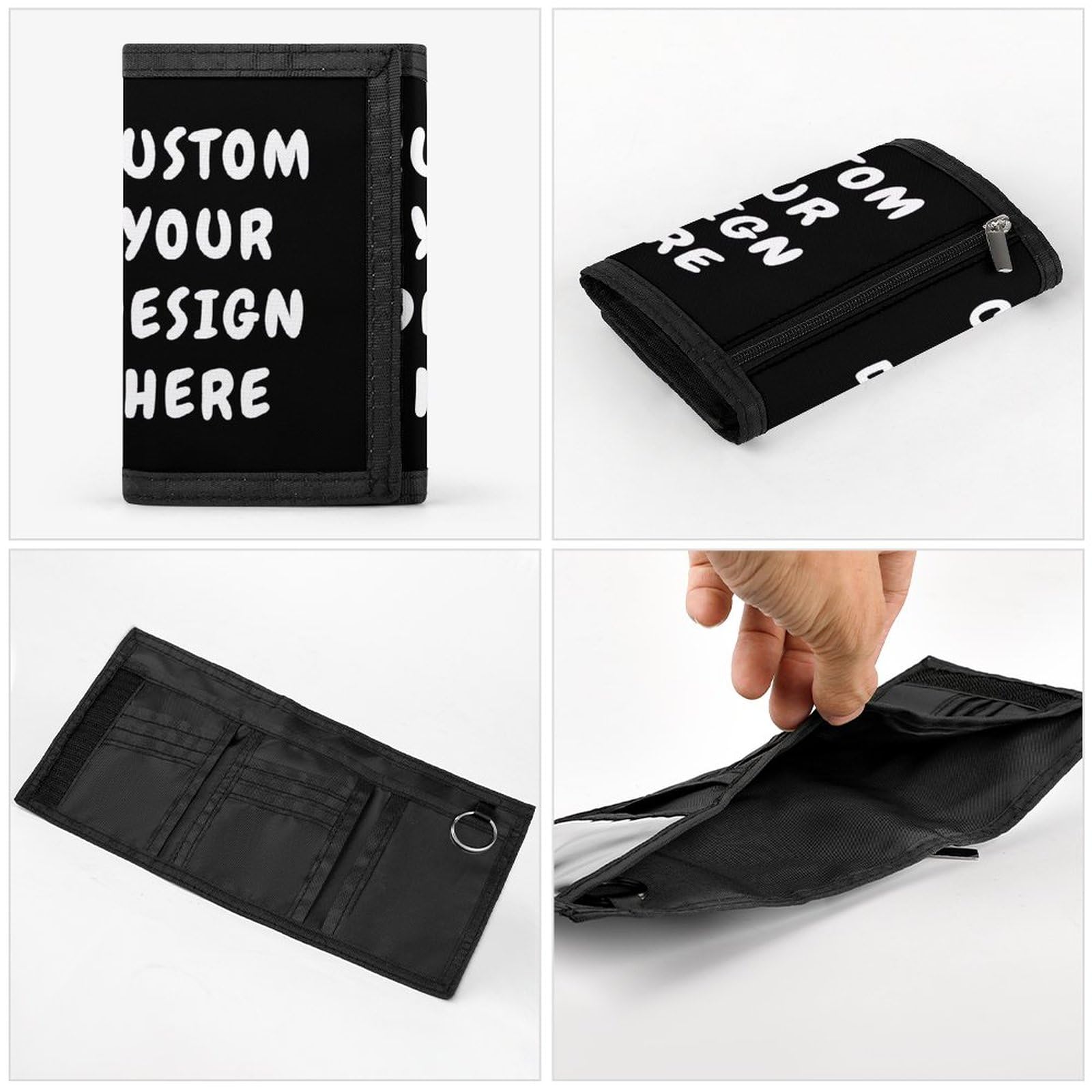 Portefeuille unisexe pour tout-petits pour enfants, portefeuille personnalisé pour enfants, cadeaux d'anniversaire personnalisés, portefeuille avec autocollant magique, portefeuilles avec poche pour p