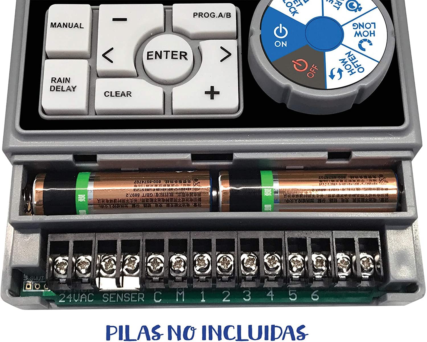 Aqua Control C1114 Programador de Riego Automático para Jardín con Transformador y pantalla LCD, Apto para hasta 4 Zonas de Riego