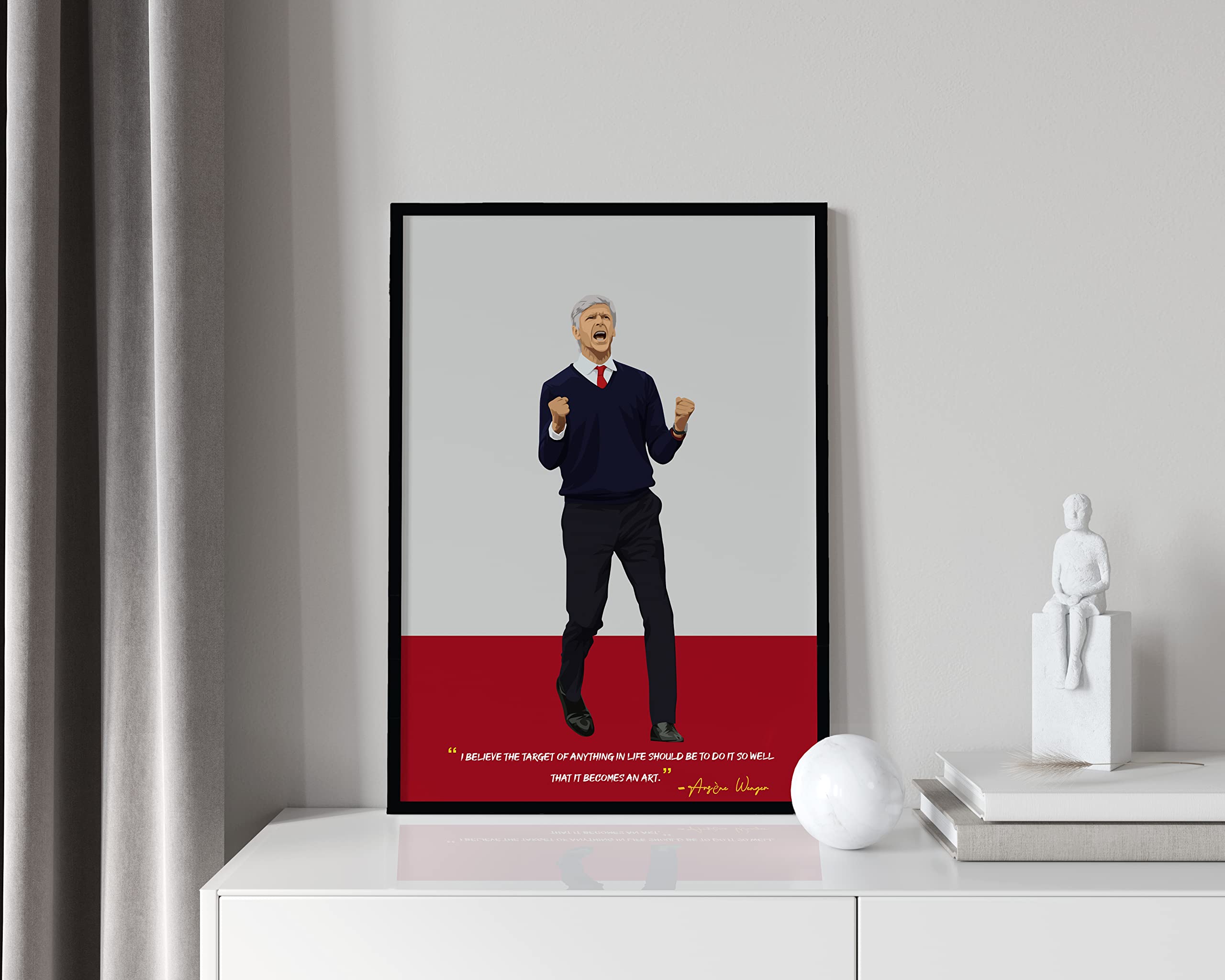 QUOTE - UNQUOTE ART Arsenal Poster - Arsene Wenger - Framed Football Posters Arsenal Merchandise - 17x25 inches - Black Frame (B0BQCPK68S) Amazon Price History, Amazon Price Tracker