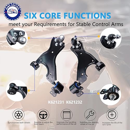 Miniatura 3 de Kit de suspensión delantera de 8 piezas, brazos de control de rótula, barra estabilizadora, repuesto para GMC ACADIA 2007-2016 y Chevrolet Traverse