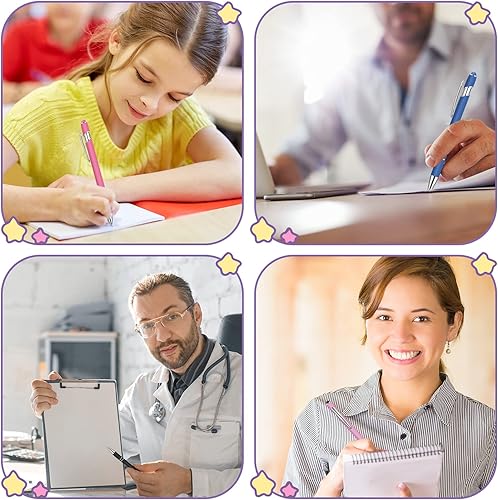 Miniatura 4 de Yeaqee 100 bolígrafos con punta de lápiz capacitivo, tinta negra 2 en 1, punta media de 0.039 pulgadas (0.039 in) para tableta de pantalla táctil