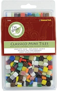 Diamond Tech 8-Ounce Jennifers Mosaics Assorted Classico Glass Tile, Mini