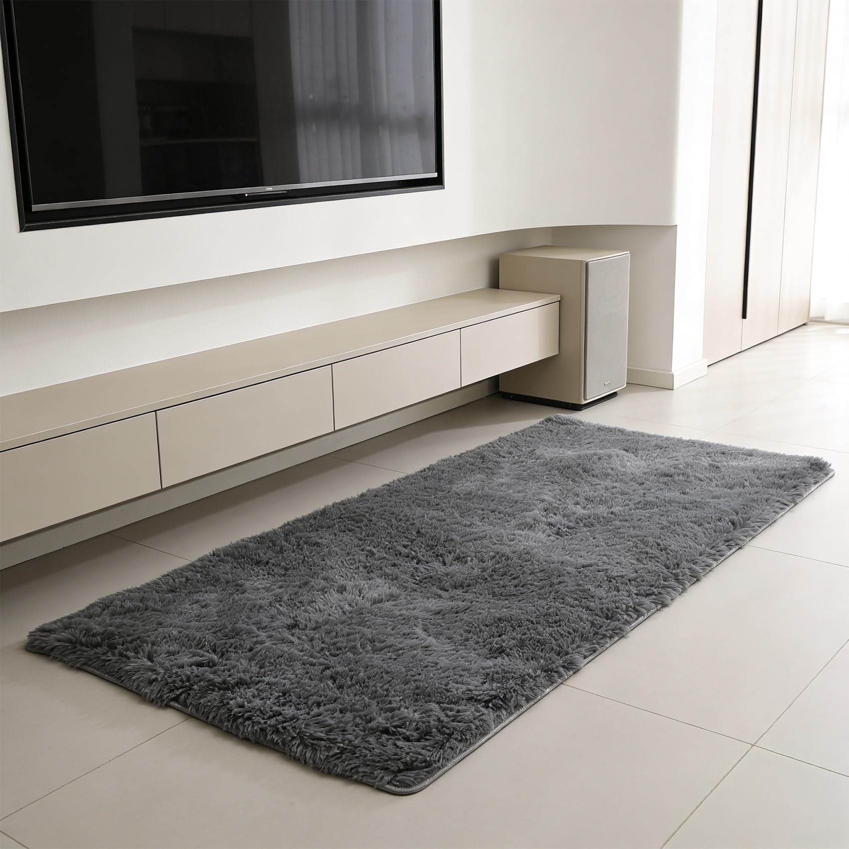 Tapis de salon moelleux 300x140 cm fini les sols froids et glissants