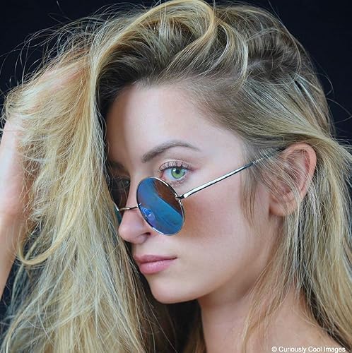 Miniatura 4 de FEISEDY Steampunk - Gafas de sol polarizadas redondas retro para mujeres y hombres, gafas de metal B2528, 47mm