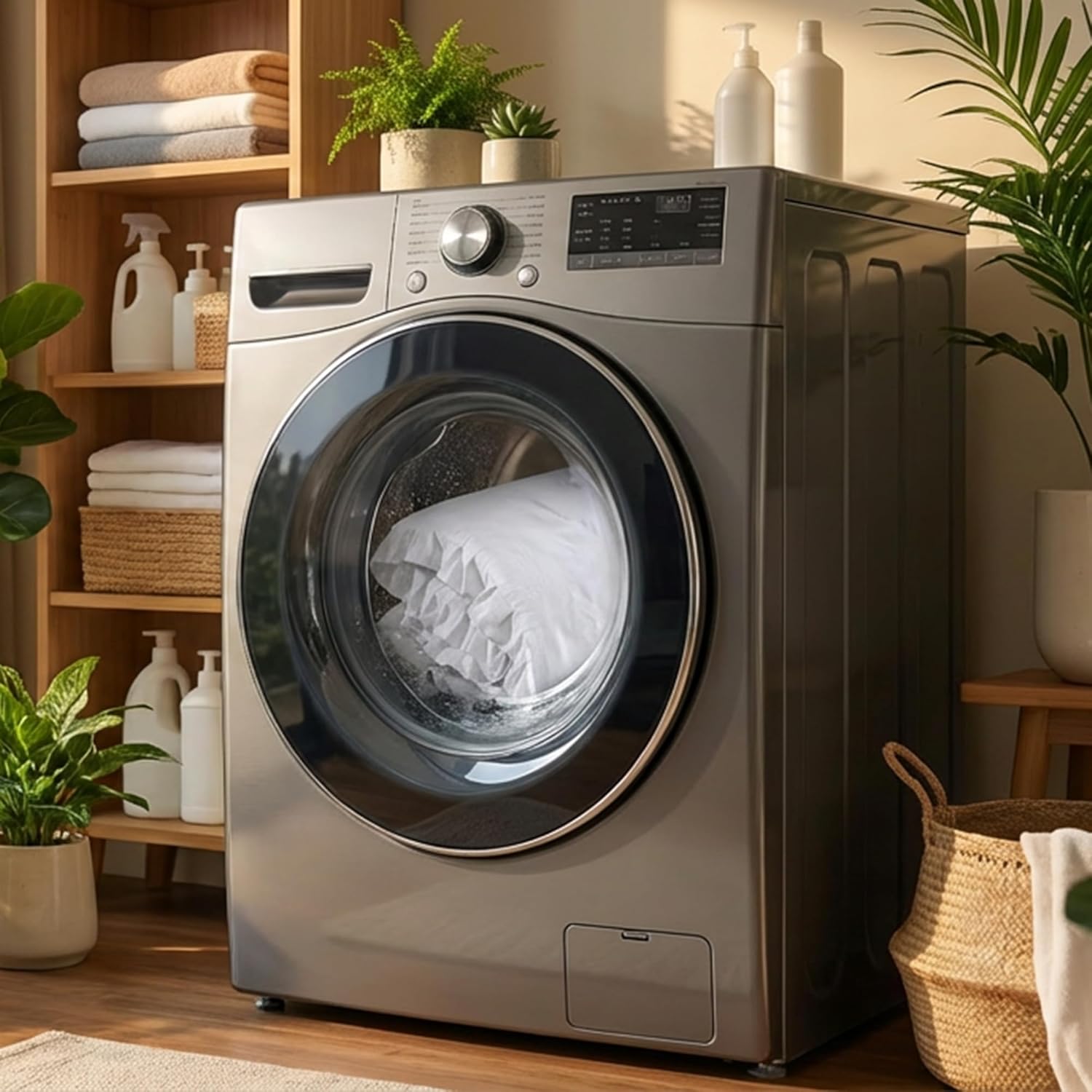 JANZAA King Size Comforter Set White Ruffled Comforter Set Soft Vintage Farmhouse Bed Beding Set Fluffy 3PCS Shabby Chic Bedding with 2 Pillowcases - Image 9