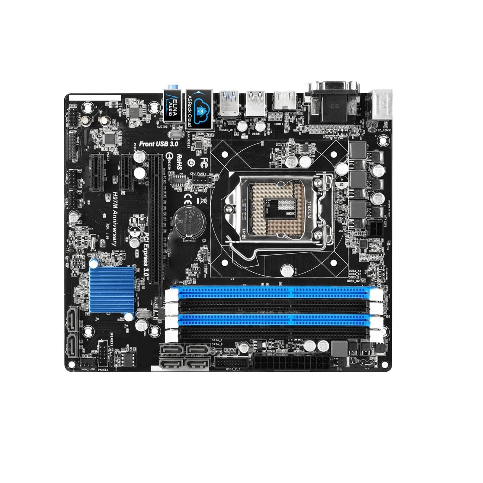Placa Base Placa Base Fit For ASRock H97 H97M Anniversary LGA 1150 DDR3 32 GB Micro ATX Compatible con CPU 790, 4770, 4460, 4570, 4370, 4130, G3440