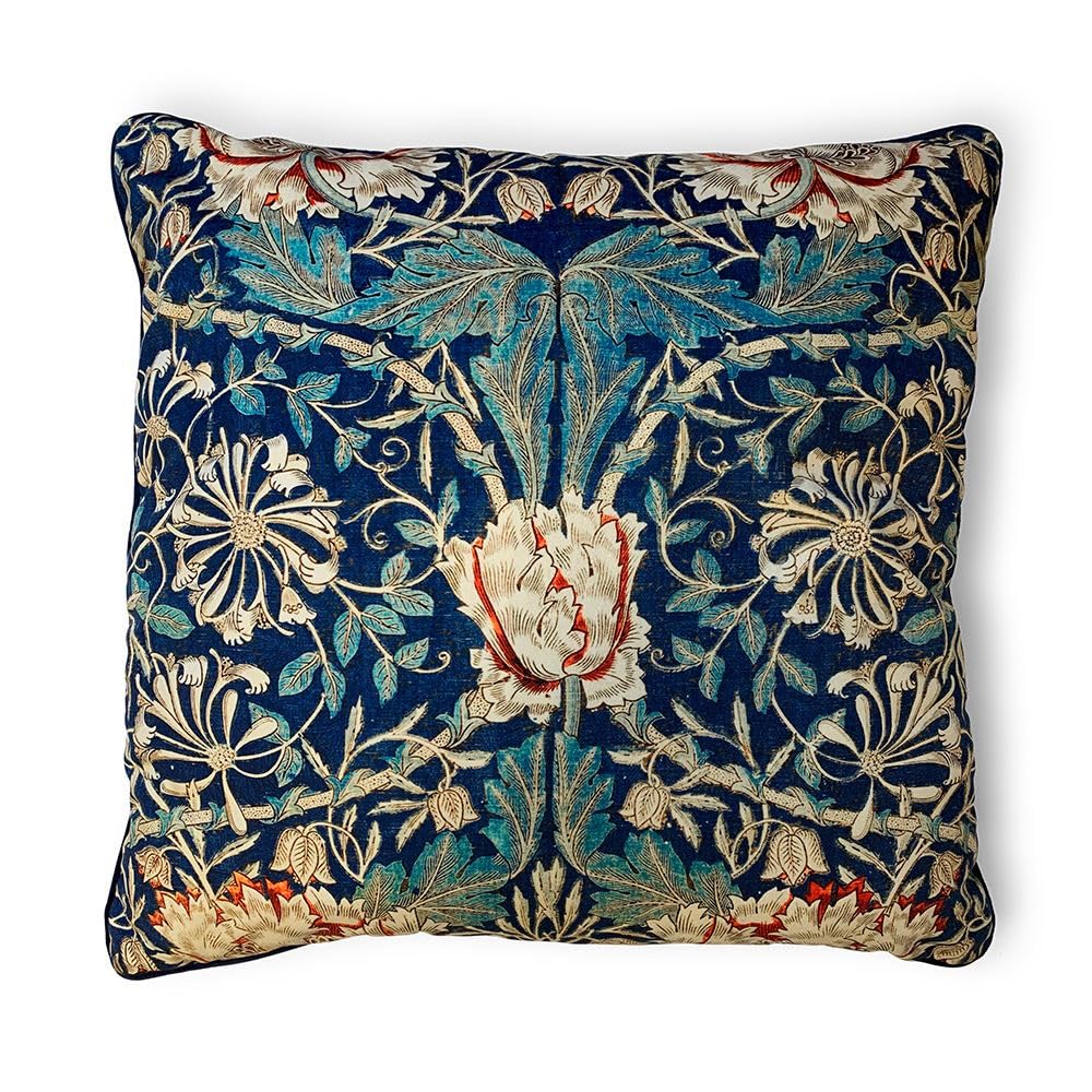 Pyramid International William Morris 'Honeysuckle' 55x55 Decorative Cushion - Elegant and Timeless Home Accessory - One Size