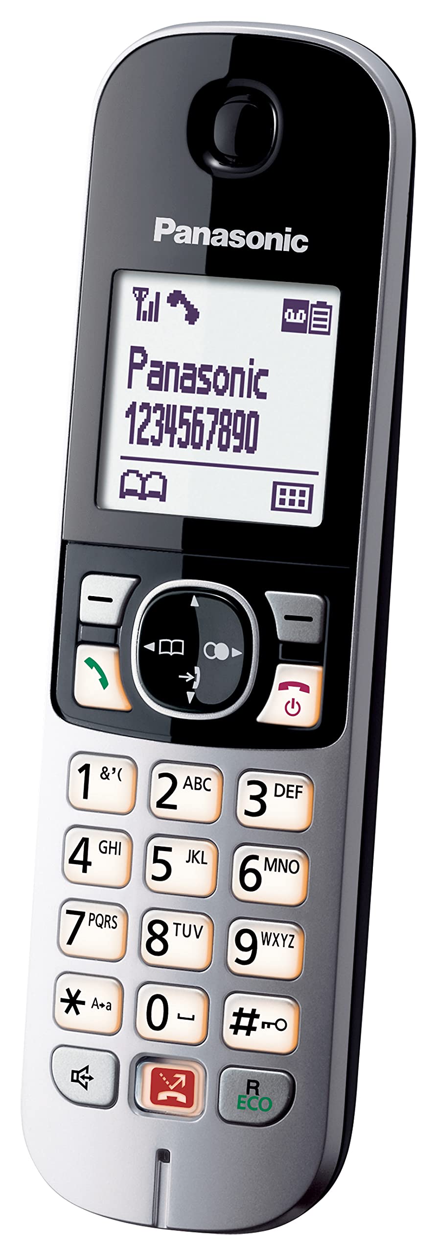 Panasonic KX-TG686 draadloze digitale vaste telefoon (automatisch oproepblokkering, automatisch antwoordapparaat, handsfree, niet-modus, verschillende oproepgeluiden, telefoonboek, babymonitor) zwart : BLOCK