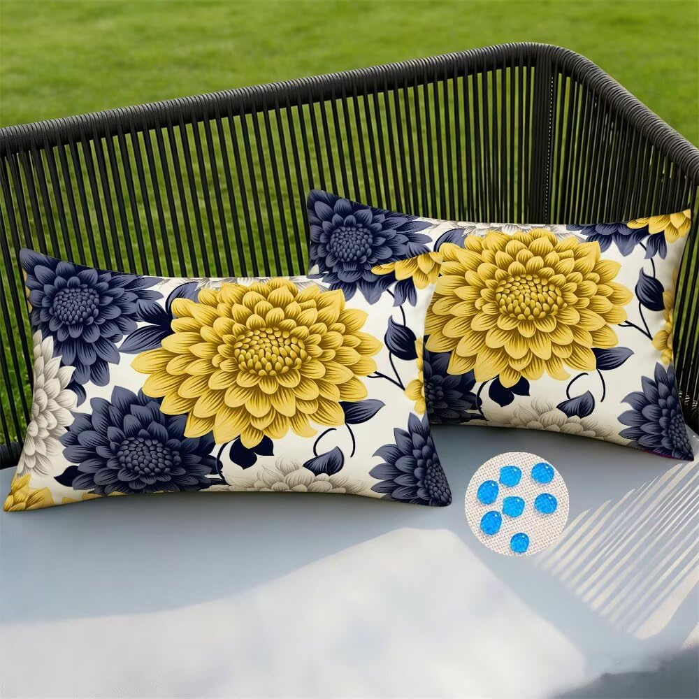 Housse coussin extérieur imperméable 20x30 anti-humidité taie oreiller jardin fleur SC421