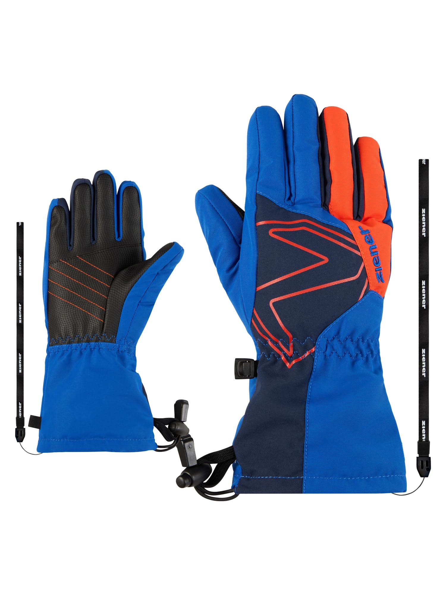 Ziener Guanti da sci Laval-Z per bambini, impermeabili, in lana, extra caldi, blu cobalto scuro, 5