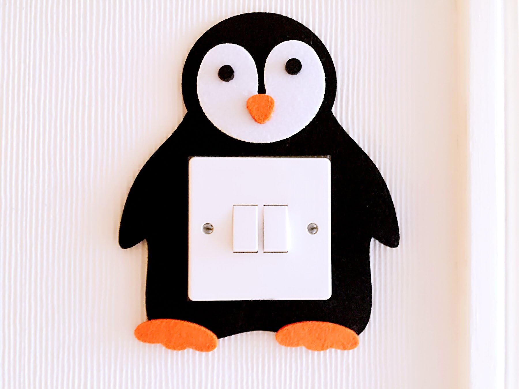 Super Cute 3D Penguin Light Switch Wall Sticker, Premium Quality Thick Felt Material, Must Have For All Penguin Lovers! Children Boys Girls Bedroom Nursery Room Decor!