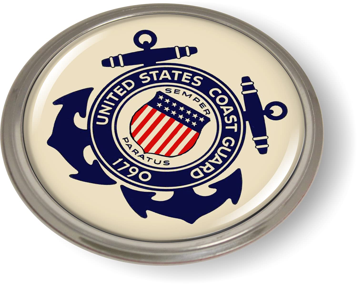 BestLicensePlateFrames Guardia Costera de los Estados Unidos 3D abovedado coche emblema insignia stic - Imagen 8 de 18