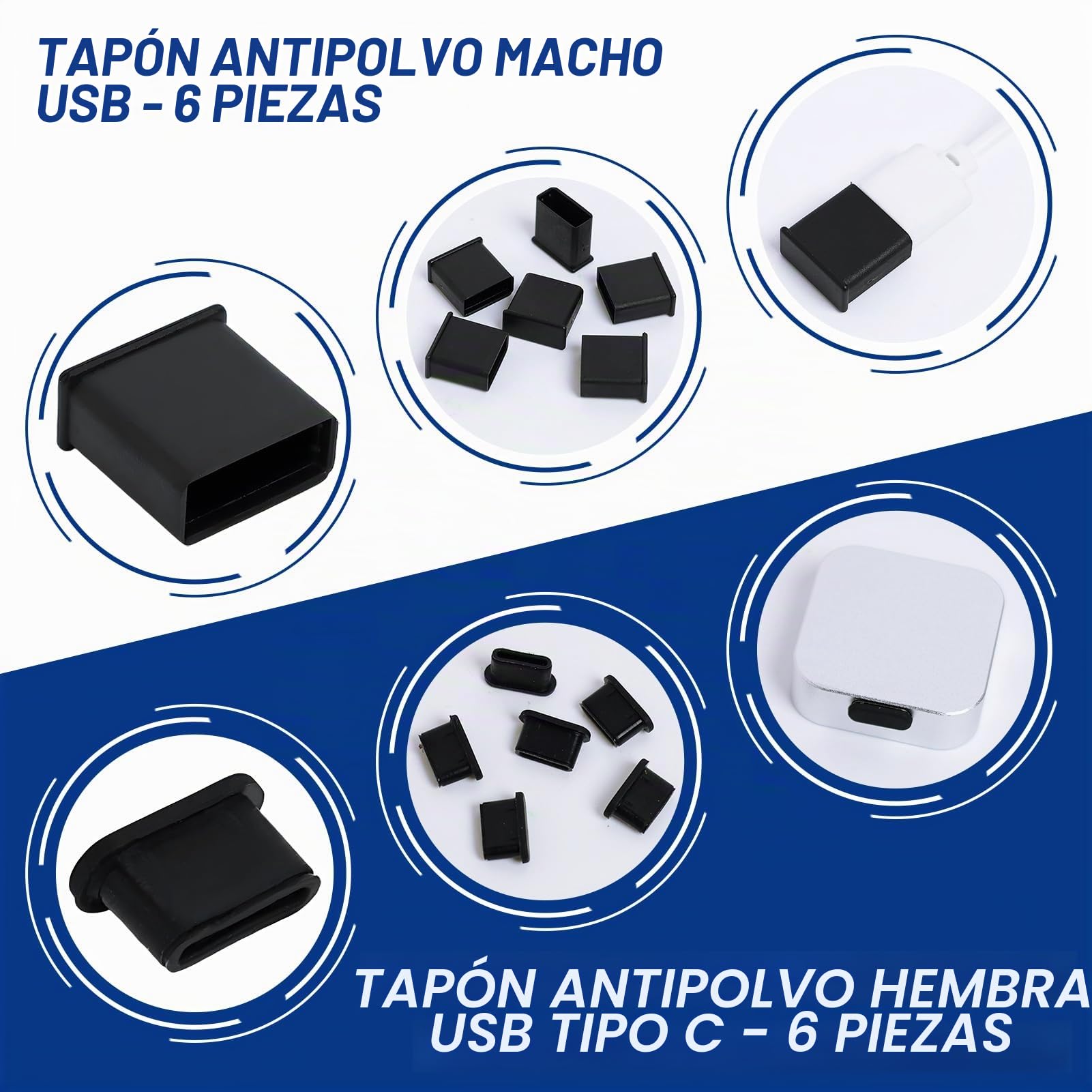 Tapón USB C Antipolvo 10 Tapones Antipolvo USB C Silicona - Protectores Puerto Carga Para Móviles Y Tablets