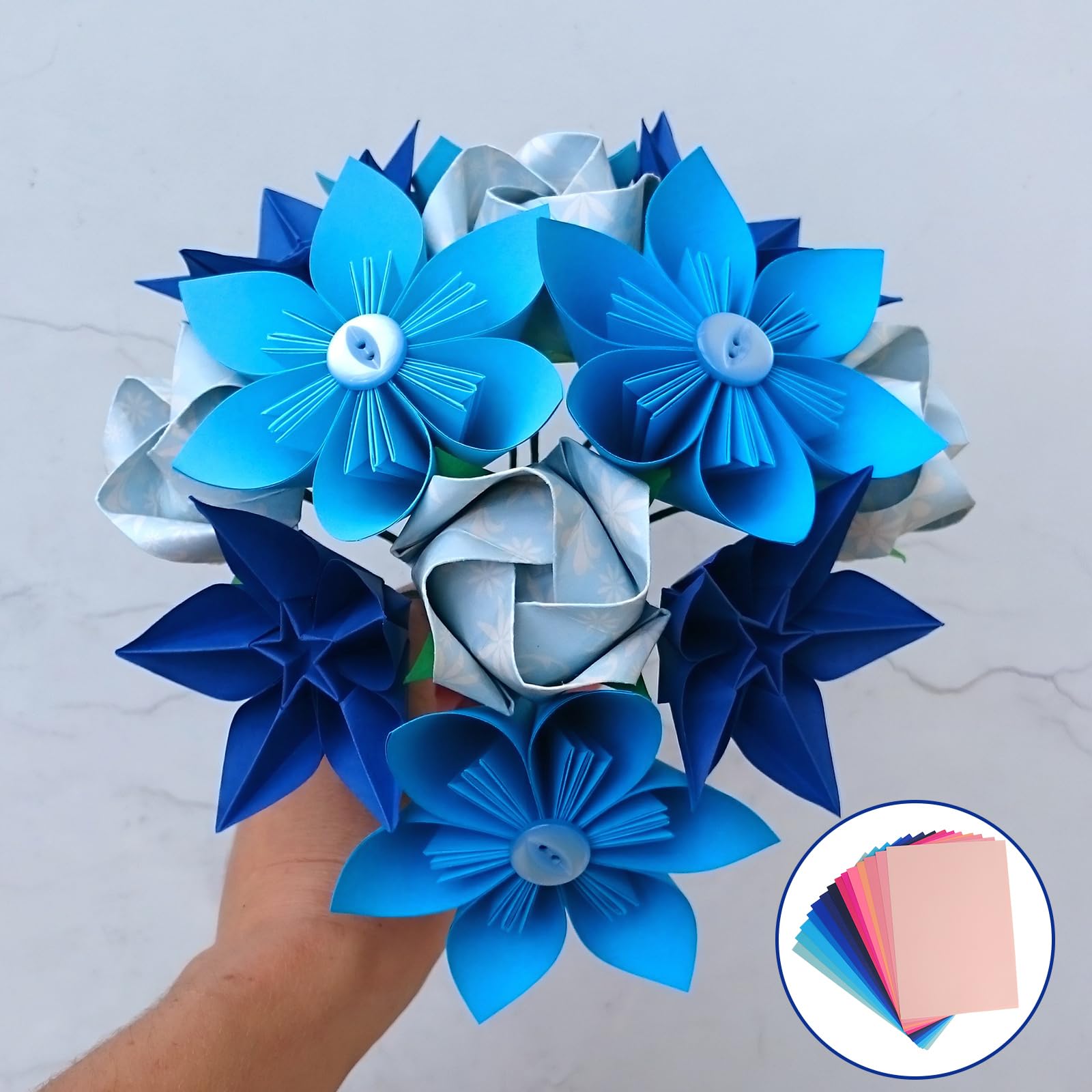Cartoncino Colorato A4 14 tonalità Rosa Blu - Carta per Scrapbooking doppia faccia