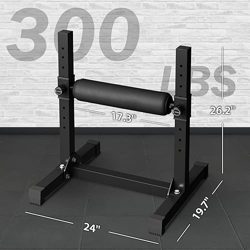 Miniatura 2 de GMWD Bulgarian Split Squat Stand, Single Leg Squat Roller, Single Leg Squat Stand, Lower Body Specialty Machine