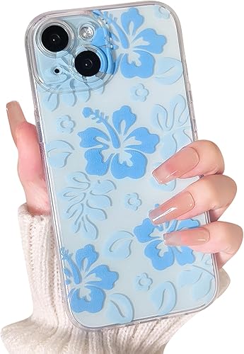 Lovmooful Funda compatible con iPhone 15, bonito diseño transparente de flores de hibisco con estampado floral para niñas y mujeres, TPU suave a disponible en Yaxa Colombia