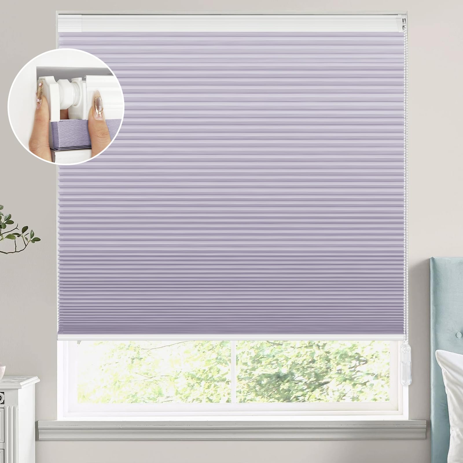 Amazon｜SAIFANSI ハニカムシェード つっぱり式 ロールスクリーン