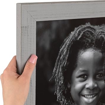 ArtToFrames 18x36 Inch Gray Picture Frame, This 1.5000 Inch Custom Poster Frame is Grey - with Acrylic and Corrugated Backing WOMSM-ECO150-GRY-18x36