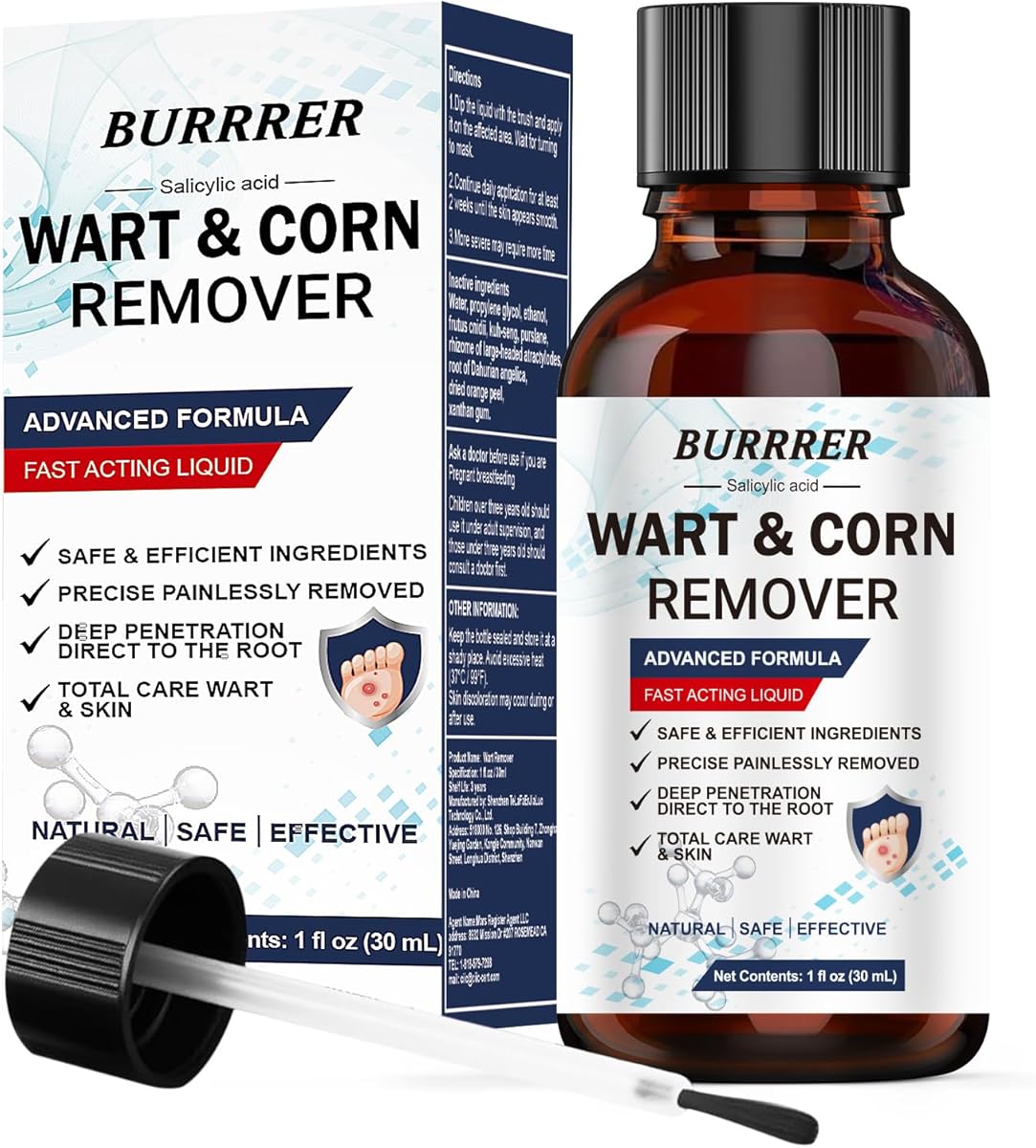 Wart Remover Freeze Off, Fast-Acting Wart Removal with Salicylic Acid Maximum Strength, Plantar Wart Corn Remover for Toes Feet, Genital & Corn, Callus 2.03Fl Oz (Pack of 1)