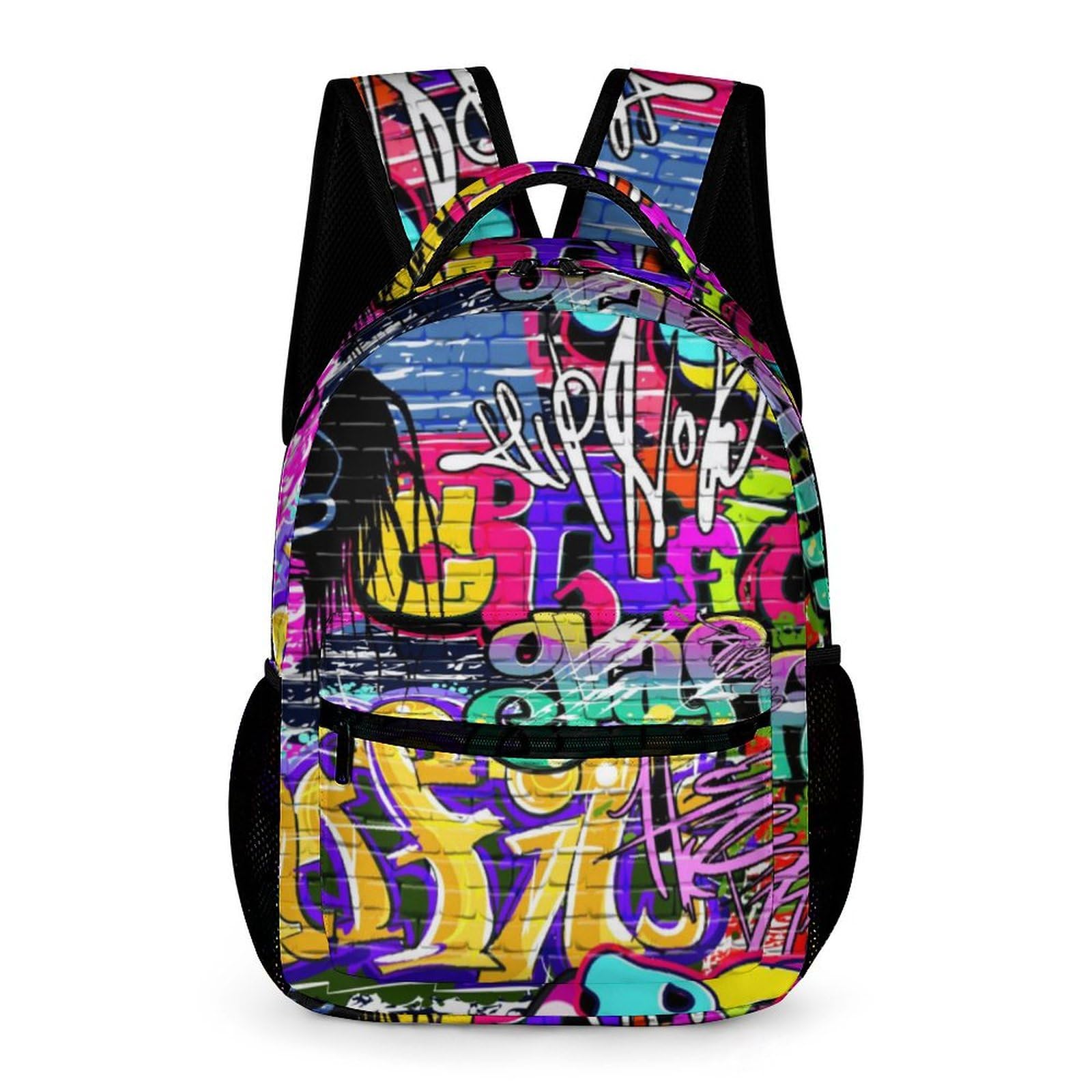 Dalicoter Hip-Hop Graffiti Backpack for School, Casual Daypack, Travel Laptop Backpack Bookbag for Boys and Girls-C5