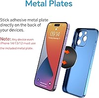 Vista 7 de Paquete de 2 soporte magnético para teléfono para ventilación de automóvil, clip mejorado soporte magnético para teléfono de automóvil, imán fuerte