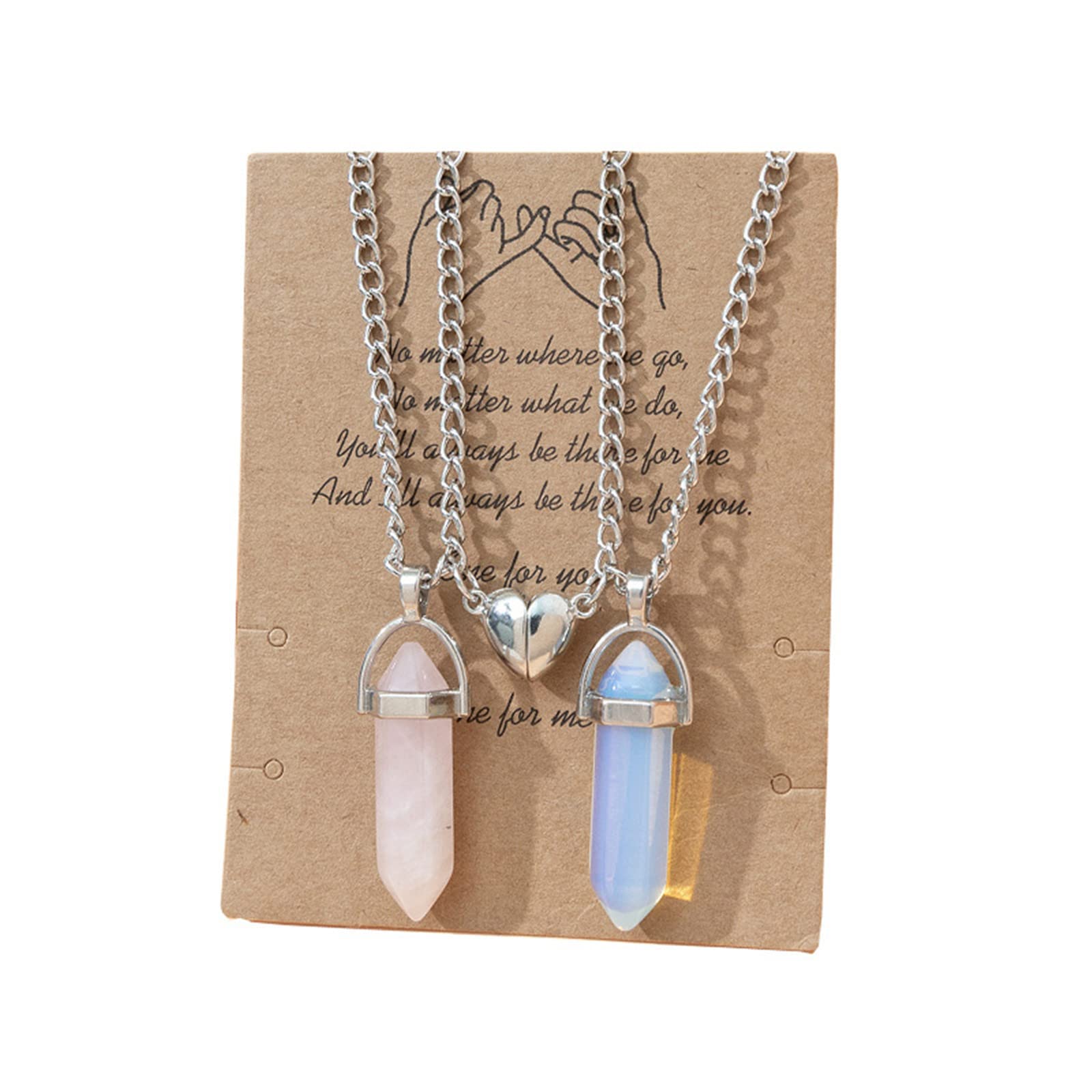 Caiyao 2Pcs Crystal Mutual Attraction Magnets Couple Matching Pendant Necklace Magnetic Love Heart Natural Stone Chakra Necklace for Women Men Boy Girl Teen Healing Meditation Jewelry Birthday Gift (B09Y1KMK2S) Amazon Price History, Amazon Price Tracker