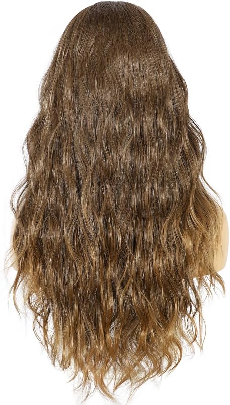Sapphirewigs Ombre Barna Fejpántos Paróka - 66 cm Hullámos Műhaj, Ragasztómentes, 150% Sűrűség, Mindennapi Viseletre és Cosplayhez