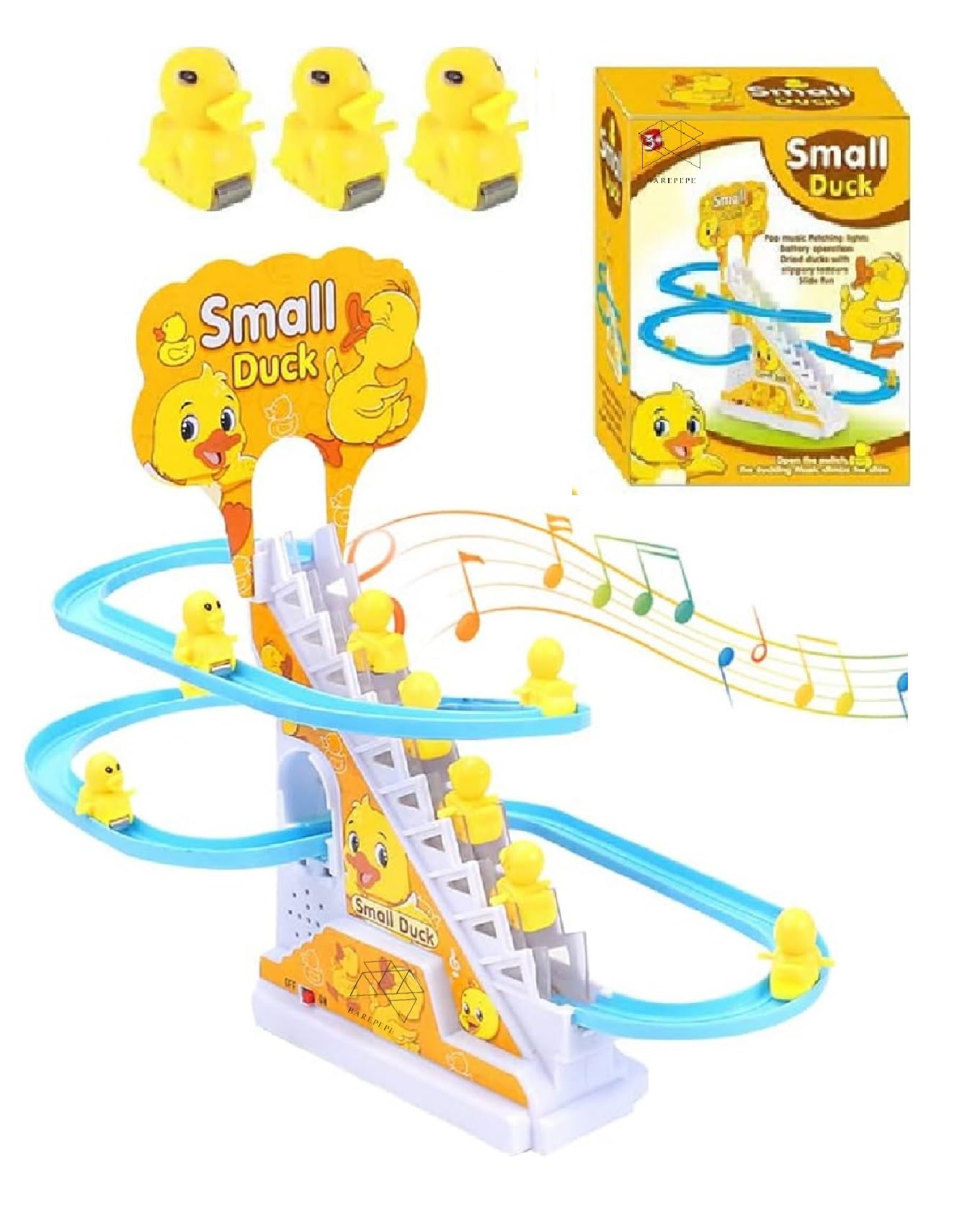 BAREPEPE Small Ducks Climbing Toys, Electric Ducks Chasing Race Track Game Set, Playful Roller Coaster Toy with 3 Duck Music Button, Fun Duck Stair Climbing Toy for Toddlers and Kids (B0CG3KJWDV) Amazon Price History, Amazon Price Tracker