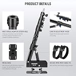 NEEWER Ring Light Wall Mount Boom Arm, 22"-46"/55-116cm 180° Swivel Triangle Light Wall Mounting for Photography Strobe Monolight Softbox Umbrella Reflector, Aluminum Alloy, 6.6lb/3kg Capacity, WB-100