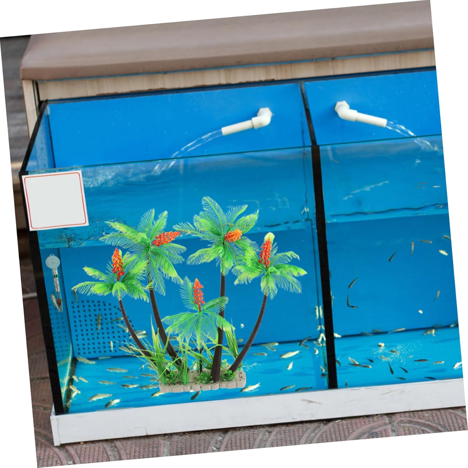 Artificial Plastic Aquarium Plants Durable Fish Tank Decor Maintenance Faux Water Grass for Realistic Underwater Landscaping for Home and Office Aquariums