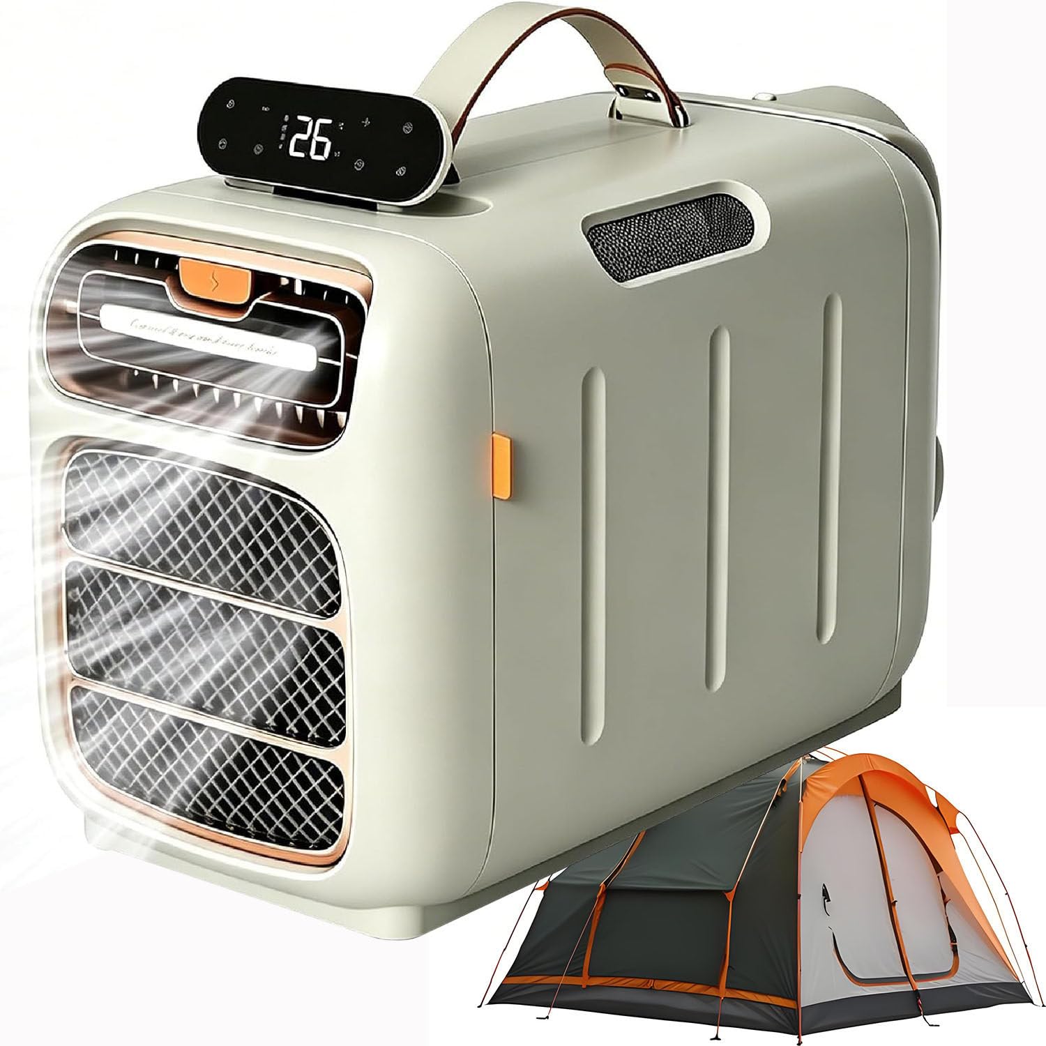 MLYYYDSS Portable Outdoor Air Conditioner, Motorhome Air Conditioner, Fast Cooling 5121BTU, Dehumidification, Timer, 500W Low Consumption, for RV, Tent and Outdoor Use Cold+Warm