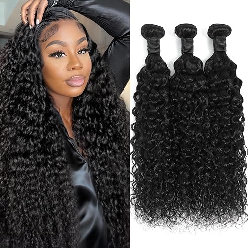 Water Wave Human Hair Bundles 22 24 26 Inch Virgin